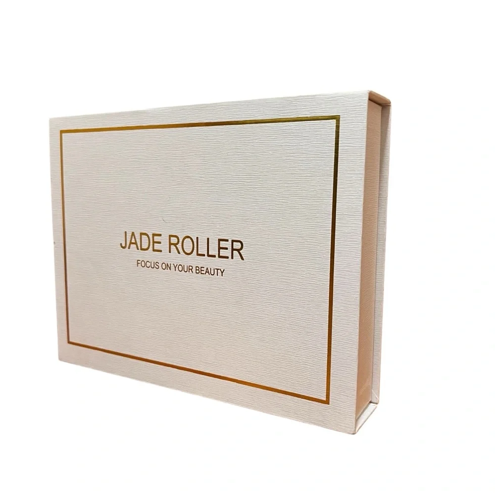 Pink Jade Roller and Gua Sha Set in Box Personal Facial Stone Massage Home Spa